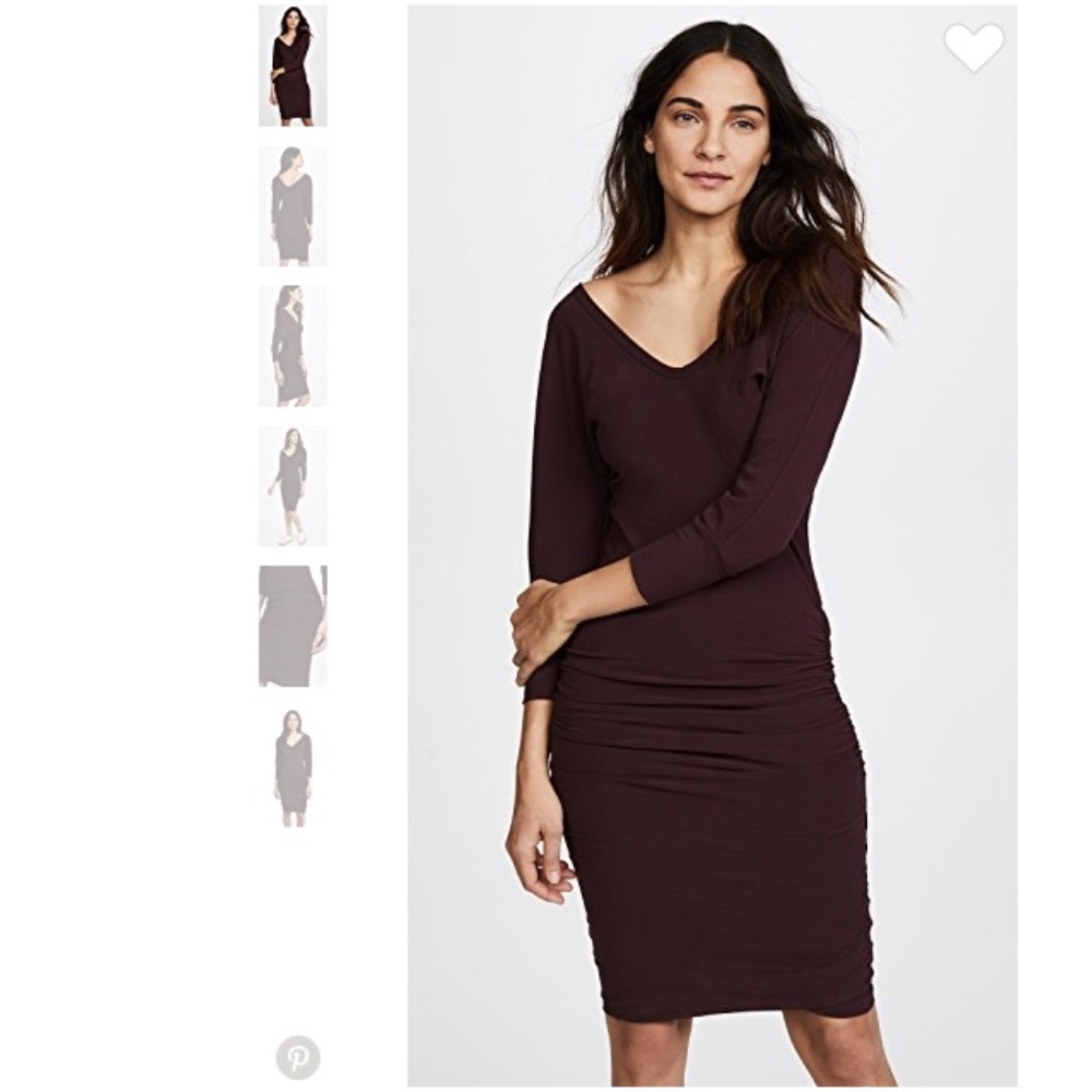 James Perse Dolman CREPE V Neck Dress 3 / L